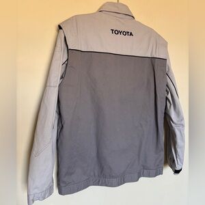 Vintage Toyota Motor Full Zip Jacket Sz L Cotton Removable Fleece Lining Gorp